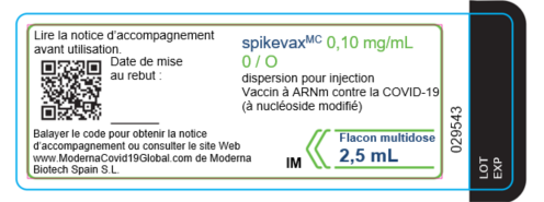 Étiquette pour flacon SPIKEVAXMC 0 (Zero) / O (Omicron)