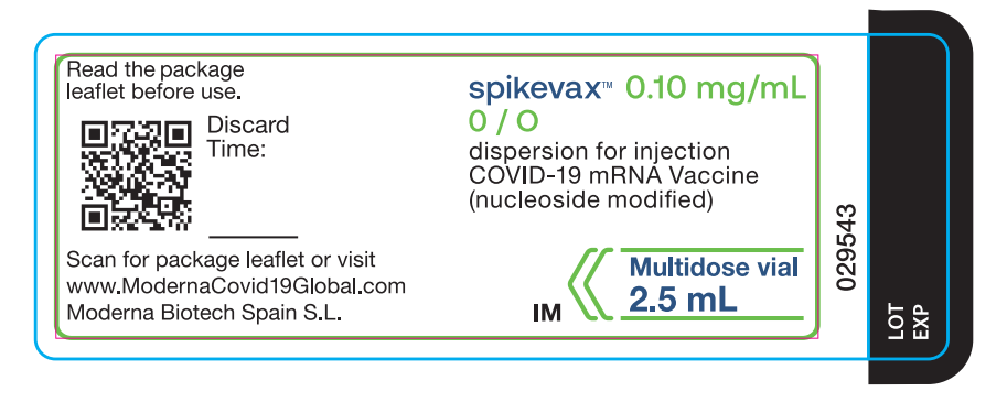 SPIKEVAX 0/O Vial Label