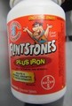 What the product should look like: Flintstones Plus Iron multivitamins – bottle (English text)