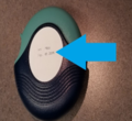 Inhalateur Ventolin Diskus avec une flèche bleue pointant vers le numéro de « lot 786G et la date d’expiration 05 2019 »