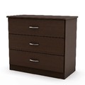 Libra 3-drawer chest – Chocolate