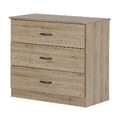 Libra 3-drawer chest – Gray Oak