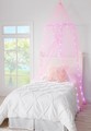 « Justice » branded light up bed canopy, pink