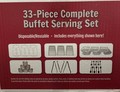 Ensemble pour buffet Party EssentialsMC de 33 pièces – côté de l'emballage 