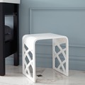 Recalled white matte resin bath stool