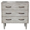 Mid-Century three-drawer accent chest in a white finish (model DS-D146-005)