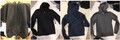 No Brand Name, Youth Pullover Hoodie, Black and Youth Full Zip Hoodie, Black, navy and grey
