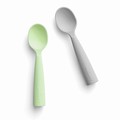 Teething spoon set Key Lime and Grey