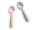 Teething spoon set Peach and Grey