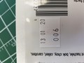 Example of date code on bag