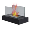 Foyer portatif de table HOMCOM à brûleur au bioéthanol (noir)