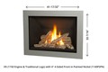 H5 (1150 Engine & Traditional Logs) with 4" 4-Sided Front in Painted Nickel (1140FSPN)