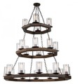 Assemblage original du chandelier en bois à trois niveaux de la collection Jasper Park