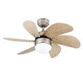 Westinghouse Turbo Swirl 30 in. Brushed Aluminum Brown Indoor Ceiling Fan