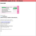 Appendix C â Vial and carton labels for COVISHIELD, COVID-19 Vaccine (ChAdOx1-S [recombinant]) with Health Canada approved English and French labelling (Canadian-labelled supply) - 1/3