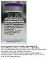 Étiquettes unilingues anglaises de la fiole  de Vaccin contre la COVID-19 de Pfizer-BioNTech mises à jour