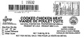 Tip Top Poultry, Inc - Viande de poulet cuite, proportion naturelle, en dés de ¾ po (#15532)