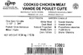 Tip Top Poultry, Inc. - Viande de poulet cuite, proportion naturelle (#15801)