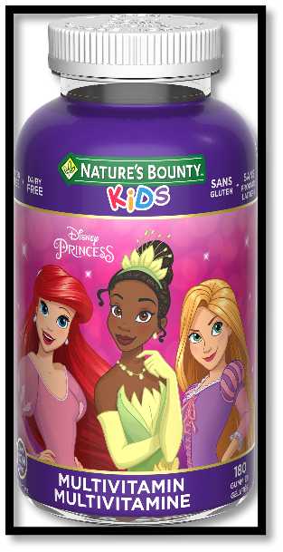 Gélules princesses Disney de Nature’s Bounty (180 gélules)