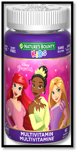 Gélules princesses Disney de Nature’s Bounty (60 gélules)