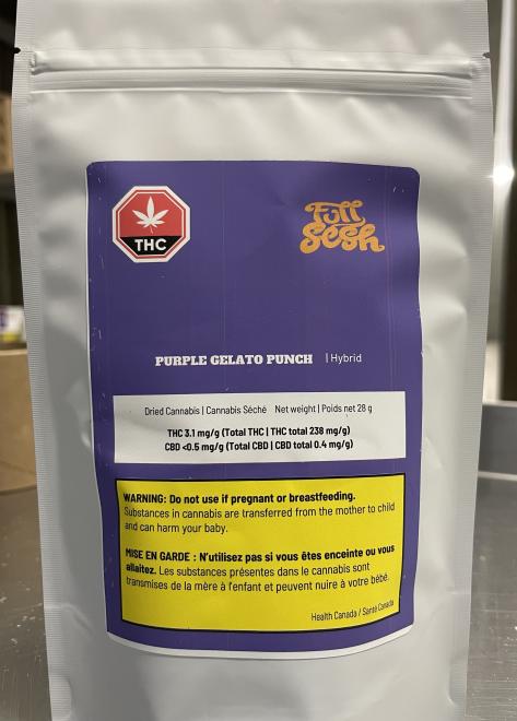 Example of the affected product packaging (front)