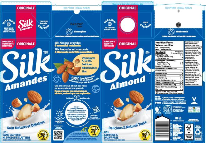 Silk - Almond Beverage Original - 1.89 L - Avant, Derrière