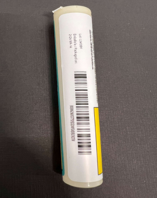 Example of the affected product packaging (back)