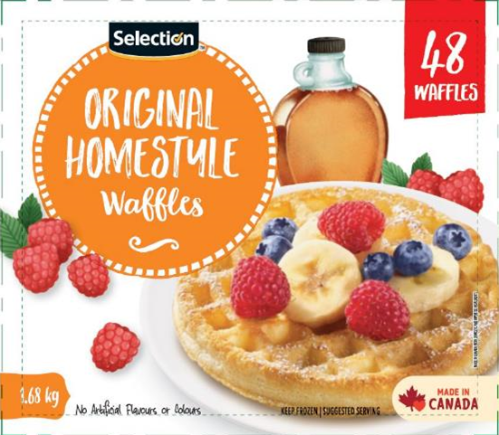 Selection brand Original Homestyle Waffles (48) - 1.68 kg