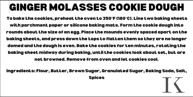 Iron Kettle brand Ginger Molasses Cookie Dough - Avant