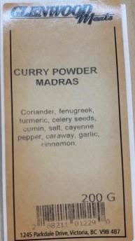 Glenwood Meats brand Curry Powder Madras - 200 g - PDP.jpg