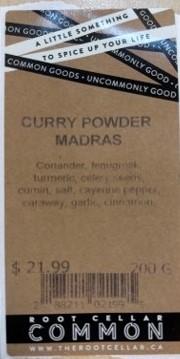 Root Cellar brand Curry Powder Madras - 200 g - PDP