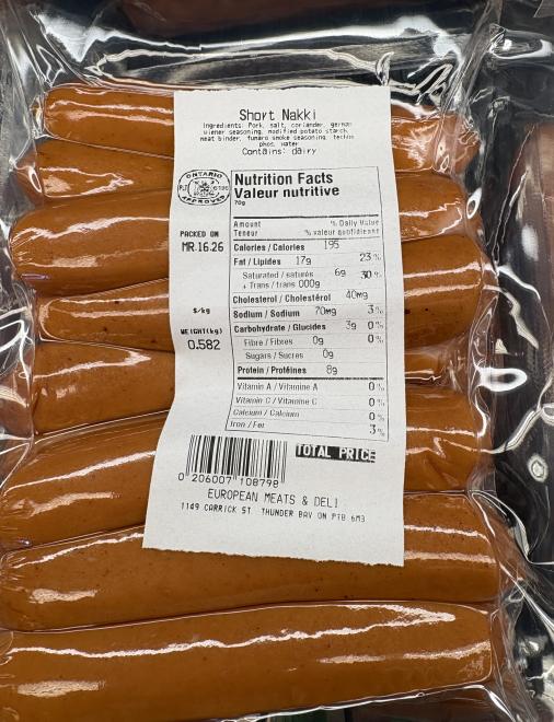 Aucune marque - « Short Nakki » - Poids variable - Unité