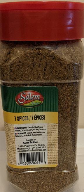 Salem Foods brand 7 Spices - UPC