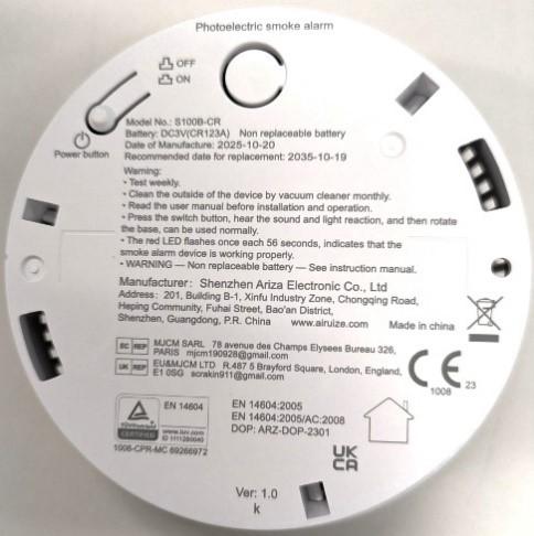 Image 2: Label on back of product