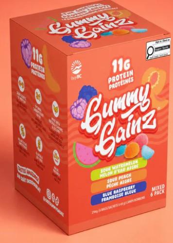 Gummy Gainz - Assorted 6 Pack - 6 x 49 g - Front