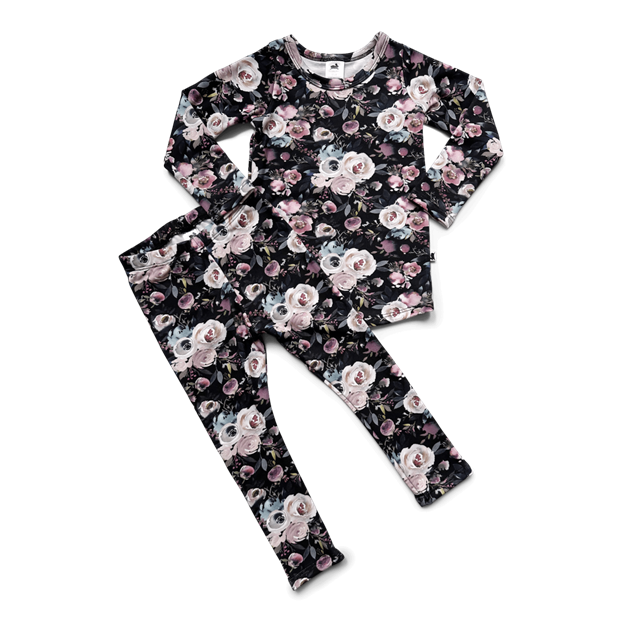 Image 23: Water Colour Floral 2-Piece Bamboo Long-Sleeve Lounge Set