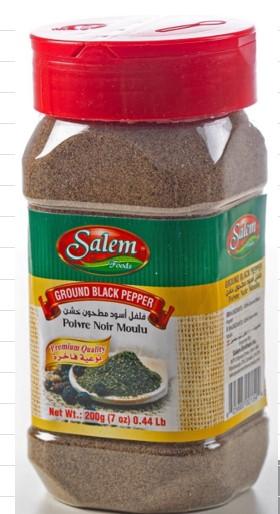 Salem Foods brand - Ground Black Pepper - 200 g