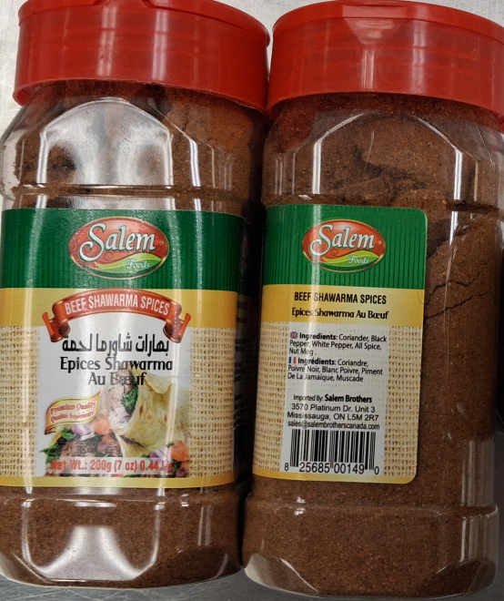 Salem Foods brand Beef Shawarma Spices