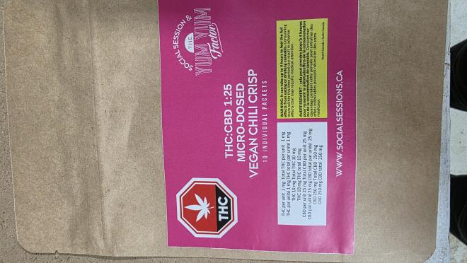 Back of packaging of coloured pouch with additional product information and bar codes.