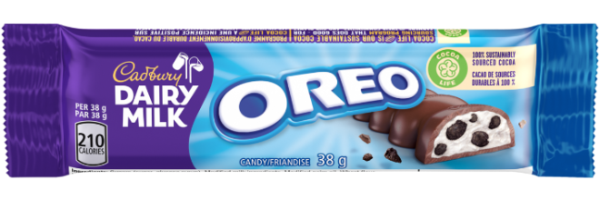 Cadbury - friandise Dairy Milk Oreo (barre) - 38 g - Avant