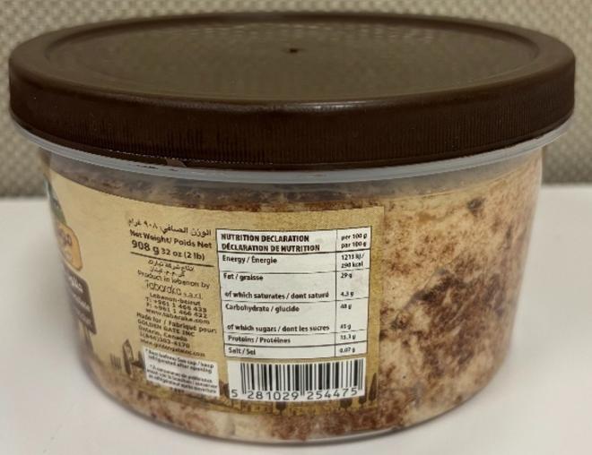 Mounit el Bait - Halva avec chocolat - 454 g - arrière