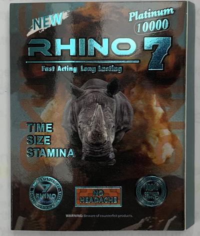 Rhino 7 Platinum 10000 Amélioration de la performance sexuelle