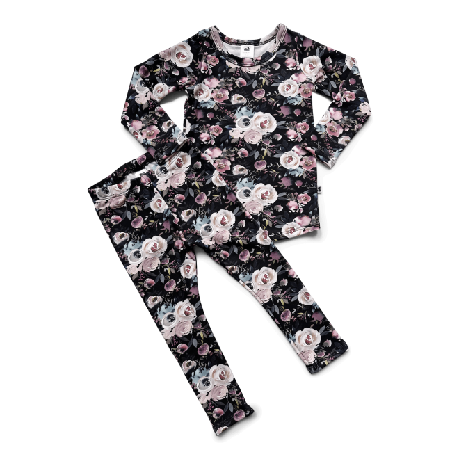 Image 23: Aquarelle florale Ensembles de détente deux-pièces en bambou à manches longues